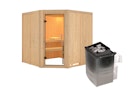 Vorschaubild Karibu Sauna Jarin mit Eckeinstieg 68 mm