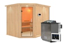 Vorschaubild Karibu Sauna Malin mit Eckeinstieg 68 mm