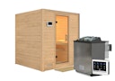 Vorschaubild Karibu Sauna Mojave - Massivholzsauna mit Fronteinstieg 38 mm