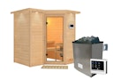 Vorschaubild Karibu Sauna Sahib 1-Massivholzsauna 38 mm-Fronteinstieg -Exklusivoptik