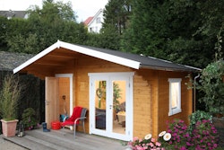 Wolff Finnhaus Gartenhaus Caro 58-C Modern isolierverglast- inkl. gratis Fundamentanker/Pads
