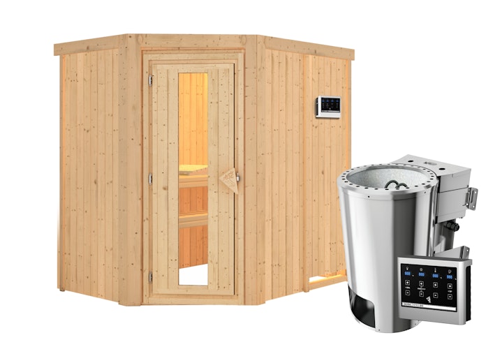 Karibu Sauna Saja - 68 mm Systemsauna - 230 Volt Plug & Play