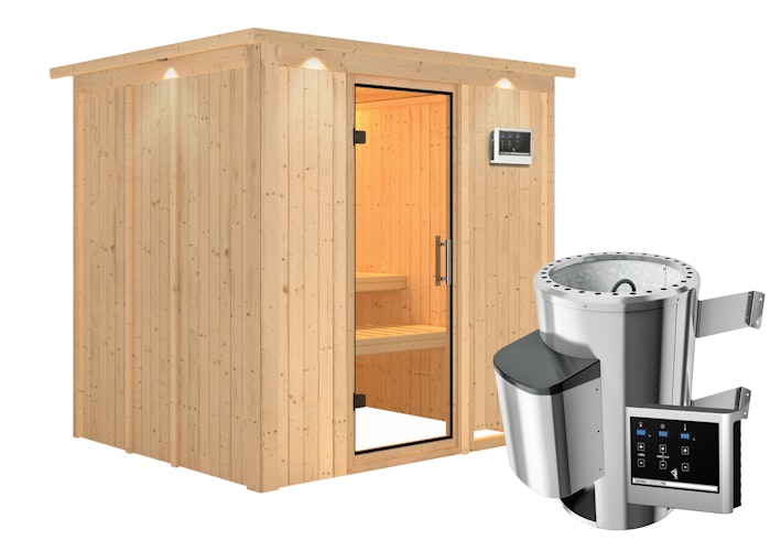 Karibu Sauna Daria - 68 mm Systemsauna - 230 Volt Plug & Play