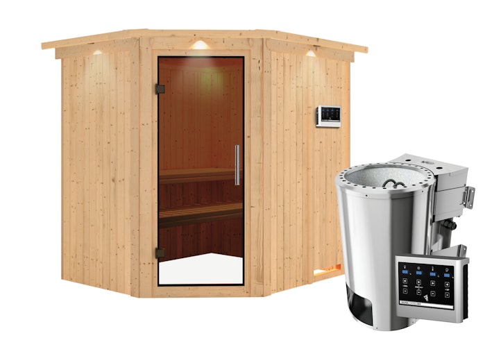 Karibu Sauna Lilja - 68 mm Systemsauna - 230 Volt Plug & Play
