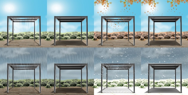 Weka Aluminium Pavillon/Pergola inkl. Lamellendach Bild