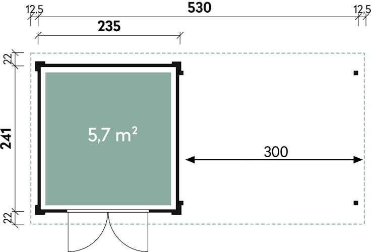 Wolff Finnhaus Gartenhaus Pulti Softline 2424 - 28 mm