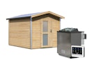 Vorschaubild Karibu Bosse 1 - 38 mm Gartensauna mit Vorraum und Satteldach