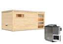 Vorschaubild Karibu Gartensauna Saunahaus Hygge inkl. Vorraum, naturbelassen