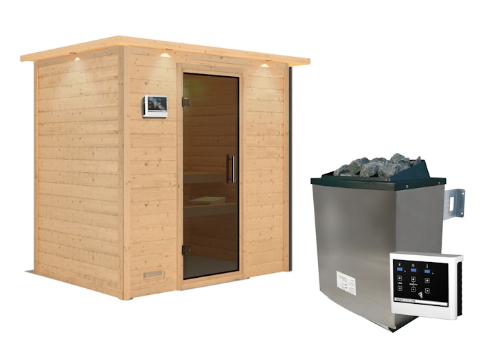 Karibu Woodfeeling Sauna Sonja - 38 mm Massivholz Aktionssauna