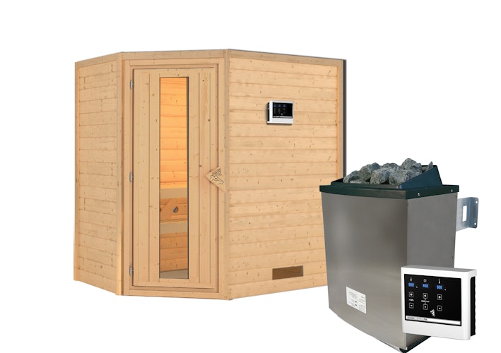 Karibu Woodfeeling Sauna Svea - 38 mm Massivholz Aktionssauna