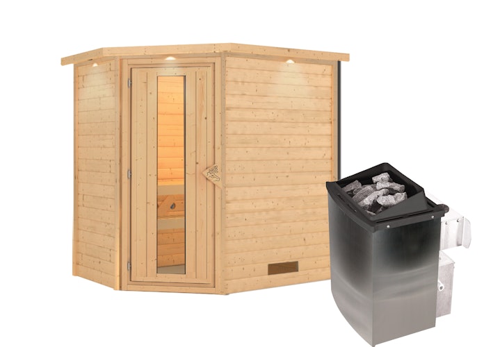 Karibu Woodfeeling Sauna Svea - 38 mm Massivholz Aktionssauna