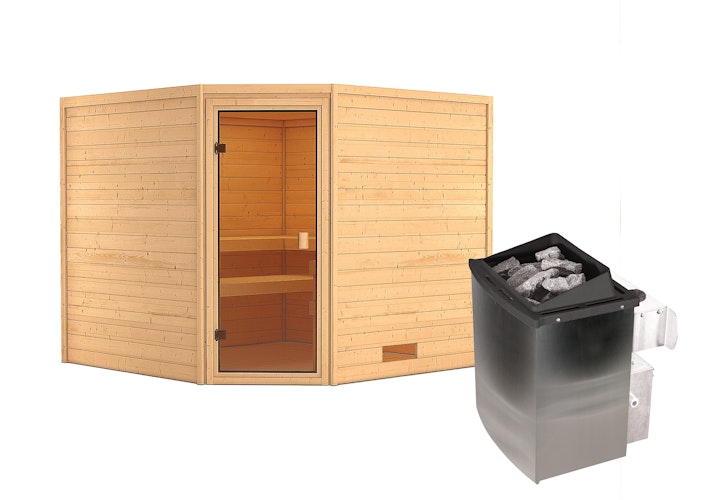 Karibu Woodfeeling Sauna Leona - 38 mm Massivholz