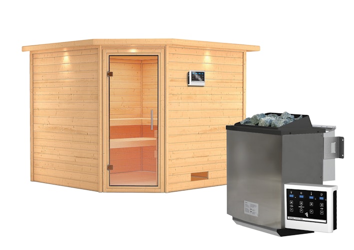 Karibu Woodfeeling Sauna Leona - 38 mm Massivholz