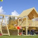 Akubi Kinderspielturm Luis mit Doppelschaukelanbau und Klettergerüst inkl. gratis ZubehörsetBild