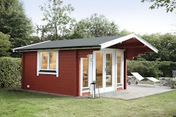 Wolff Finnhaus Gartenhaus Hammerfest 70-G isolierverglast XL inkl. gratis Fundamentanker/Pads