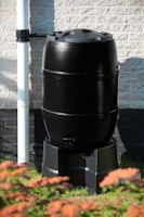 Ubbink Unterstand für Regenwassertank (Tonne) - PE, schwarz - H31,5 x Ø53 cm