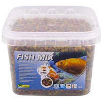 Ubbink Fish Mix - Menu Universal 6mm - mehrfarbiges Alleinfutter in 6-mm-Pellets, alle Fische mit einer Größe von 25 bis 55 cm, Zusammensetzung: Proteine 31 %, Lipide 5 %, Spirulina und Astaxanthin 1 mg/kg - 3,5 l