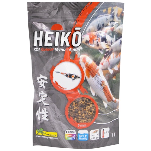 Ubbink HEIKO - Koï Color Menu 6mm - fördert das Wachstum von Fischen, Alleinfutter in 6 mm Pellets, Zusammensetzung: pflanzliche Proteine 40 %, Lipide 7 %  1l Bild