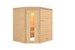 Karibu Energiespar-Sauna Maxin mit Eckeinstieg - 38 mm Massivholz inkl. 9-teiligem gratis ZubehörpaketBild