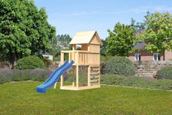 Akubi Stelzenhaus Frieda mit Wellenrutsche und Kletterwand inkl. gratis Zubehörset