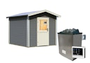 Vorschaubild Karibu Bosse 1 - 38 mm Gartensauna mit Vorraum und Satteldach