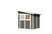 Karibu Premium Gartenhaus Bomlitz 2/3/4 terragrau - 19 mm inkl. gratis Innenraum-Pflegebox im Wert von 99€Bild