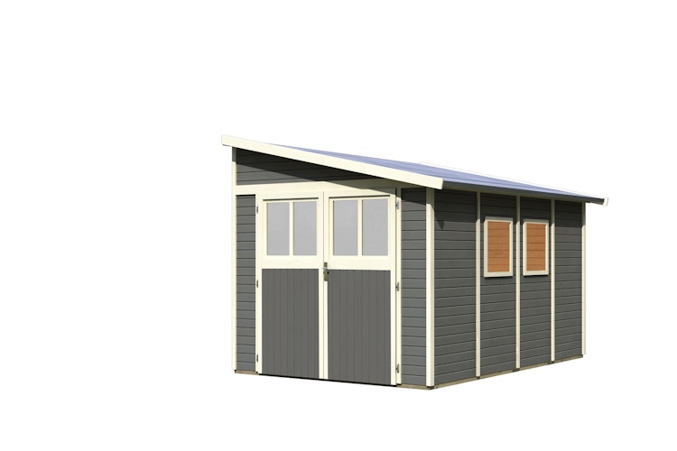 Karibu Premium Gartenhaus Bomlitz 2/3/4 terragrau - 19 mm
