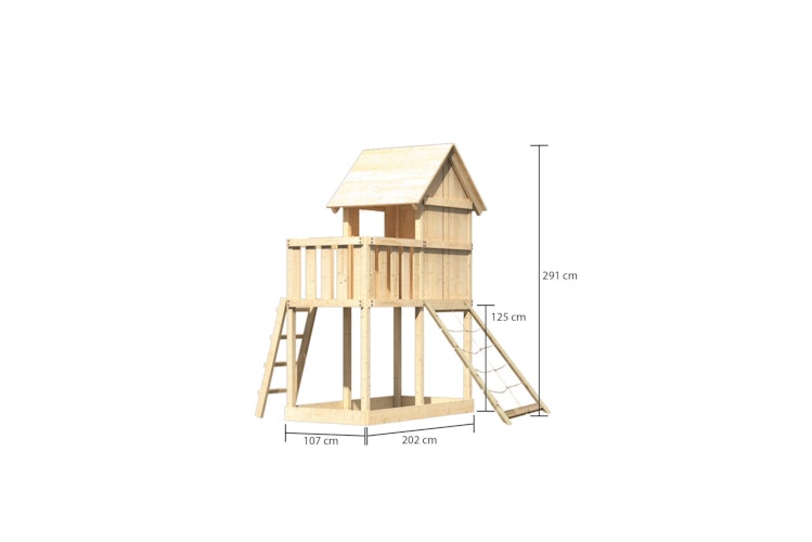 Akubi Stelzenhaus Frieda mit Netzrampe Bild