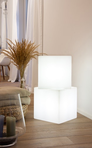 8 seasons design LED-Dekoleuchte Shining Cube (WW), verschiedene Größen und Farben