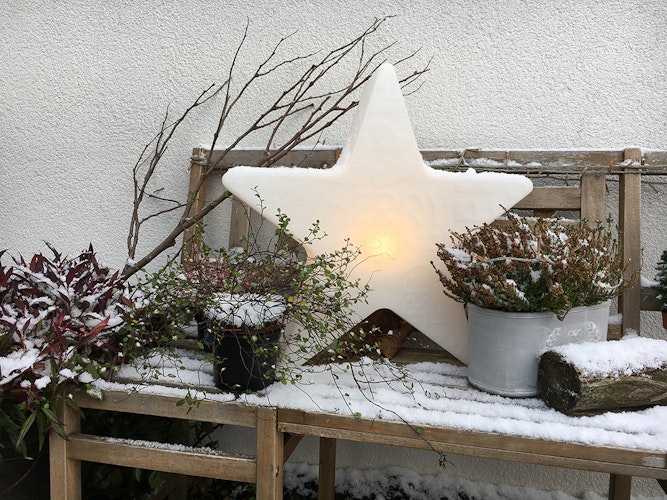 8 seasons design LED-Dekoleuchte Shining Star 'Merry Christmas' Ø 60 cm (WW), verschiedene Farben