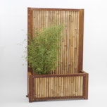 BambusBASIS Hochbeet mit Sichtschutz Cortenstahl
