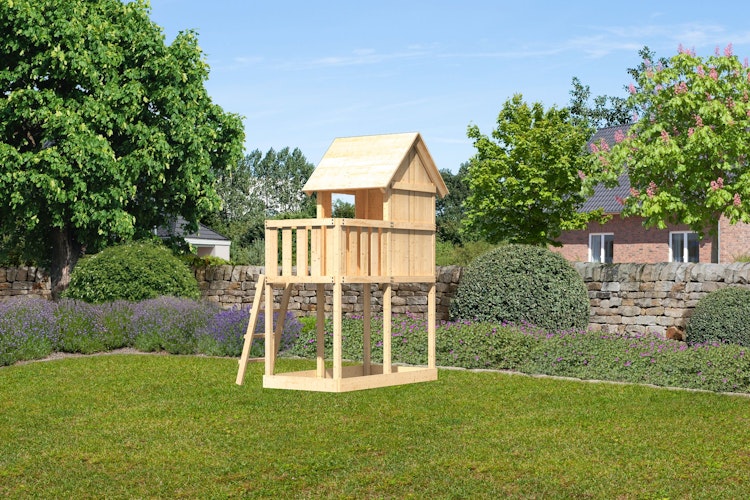 Akubi Kinderspielturm Frieda mit Anbau Bild