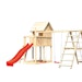 Akubi Kinderspielturm Frieda mit Anbau, Rutsche und Doppelschaukelanbau mit Klettergerüst (Set C)Bild
