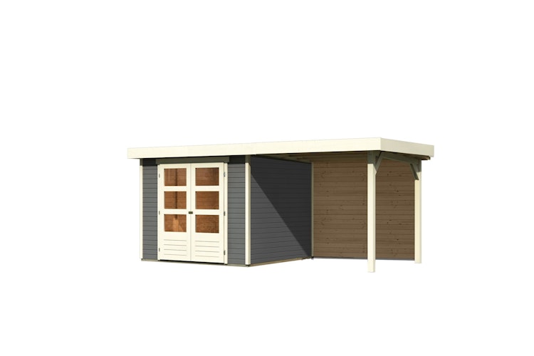 Karibu Woodfeeling Gartenhaus Askola 2/3/3,5/4/5/6 mit 240 cm Schleppdach + Rückwand