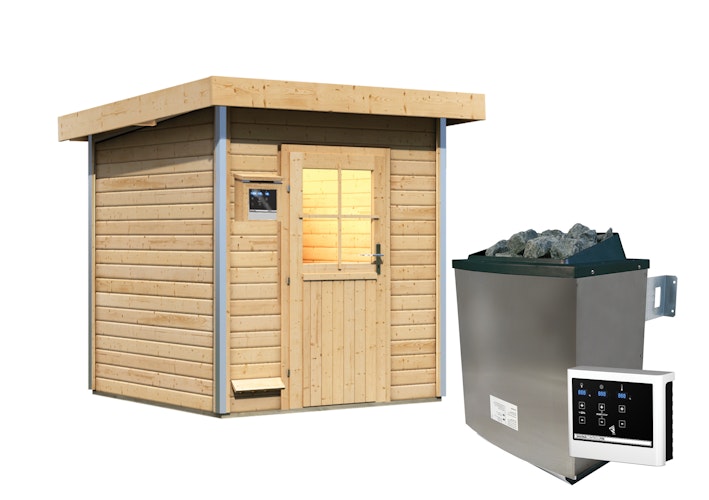 Karibu Gartensauna Pultdach Saunahaus Torge