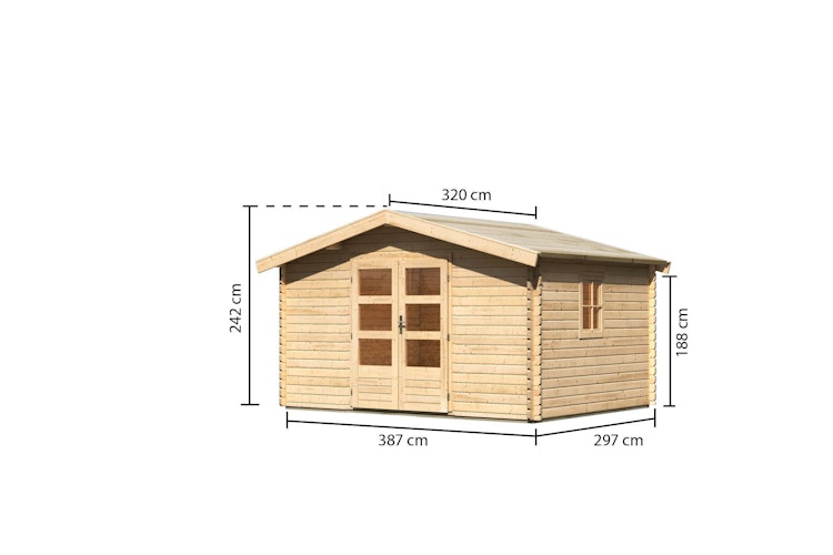 Karibu Woodfeeling Gartenhaus Meldorf 5 - 38 mm inkl. gratis Innenraum-Pflegebox im Wert von 99€ Bild