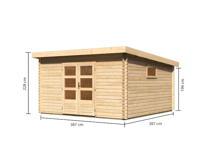 Karibu Woodfeeling Gartenhaus Trittau 3/5/6 - 38 mm inkl. gratis Innenraum-Pflegebox im Wert von 99€ Bild