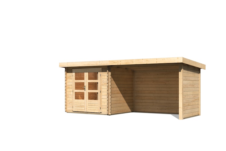 Karibu Woodfeeling Gartenhaus Bastrup 2 naturbelassen - 28 mm