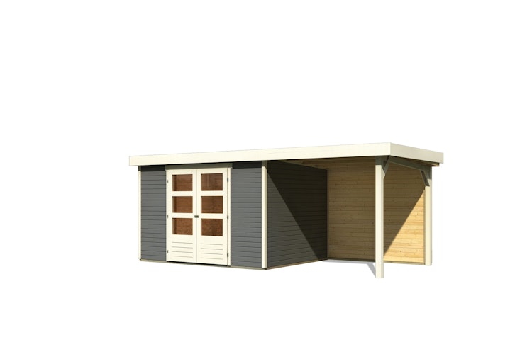 Karibu Woodfeeling Gartenhaus Askola 2/3/3,5/4/5/6 mit 240 cm Schleppdach + Rückwand