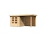 Karibu Woodfeeling Gartenhaus Askola 2/3/3,5/4/5/6 mit 240 cm Schleppdach + Rückwand inkl. gratis Innenraum-Pflegebox im Wert von 99€Bild