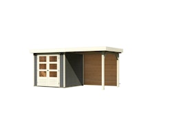Karibu Woodfeeling Gartenhaus Askola 2/3/3,5/4/5/6 mit 240 cm Schleppdach + Rückwand inkl. gratis Innenraum-Pflegebox im Wert von 99€