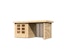 Karibu Woodfeeling Gartenhaus Askola 2/3/3,5/4/5 m. 240 cm Schleppdach/Seiten- und Rückwand in Lamellenoptik inkl. gratis Innenraum-Pflegebox im Wert von 99€Bild