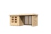 Karibu Woodfeeling Gartenhaus Askola 2/3/3,5/4/5 m. 275 cm Schleppdach/Seiten- und Rückwand in Lamellenoptik inkl. gratis Innenraum-Pflegebox im Wert von 99€Bild