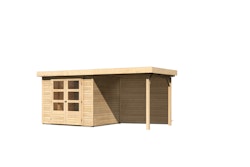 Karibu Woodfeeling Gartenhaus Askola 2/3/3,5/4/5/6 mit 240 cm Schleppdach + Rückwand inkl. gratis Innenraum-Pflegebox im Wert von 99€