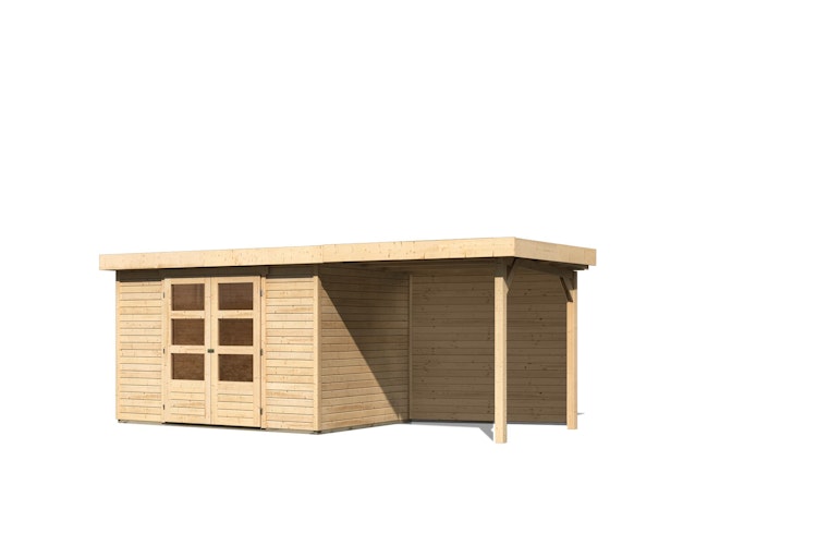 Karibu Woodfeeling Gartenhaus Askola 2/3/3,5/4/5/6 mit 240 cm Schleppdach + Rückwand