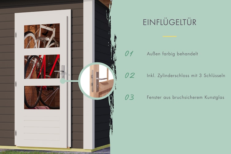 Karibu Mittelwand-Gartenhaus Schönbuch 1 - 38 mm inkl. gratis Innenraum-Pflegebox im Wert von 99€ Bild