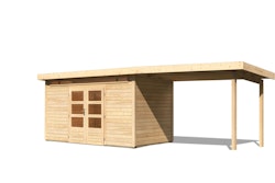 Karibu Woodfeeling Gartenhaus Kandern 6/7/9 mit 300 cm Schleppdach inkl. gratis Innenraum-Pflegebox im Wert von 99€