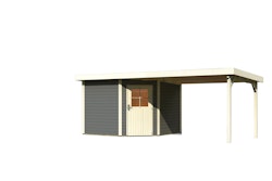 Karibu Woodfeeling Gartenhaus Neuruppin 3 inkl. 300 cm Schleppdach/Seiten- und Rückwand inkl. gratis Innenraum-Pflegebox im Wert von 99€