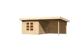 Karibu Woodfeeling Gartenhaus Northeim 3 inkl. 300 cm Schleppdach/Seiten- und Rückwand inkl. gratis Innenraum-Pflegebox im Wert von 99€