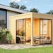 Karibu Design Gartenhaus Dice 3 mit 2 Aluminium Schiebetüren - 38 mm (Homeoffice-Gartenhaus)Bild